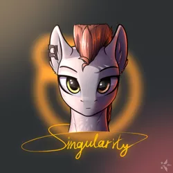 Size: 1100x1100 | Tagged: safe, artist:starfall-spark, derpibooru import, oc, oc:singularity, unofficial characters only, pegasus, pony, bust, chest fluff, ear fluff, looking at you, male, portrait, scar, stallion