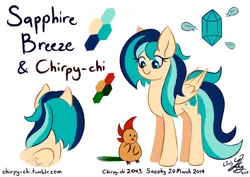 Size: 4960x3507 | Tagged: artist:chirpy-chi, chicken, derpibooru import, oc, oc:sapphire breeze, reference sheet, safe, unofficial characters only