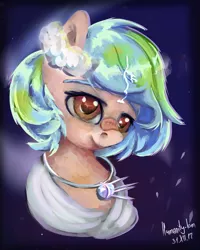 Size: 3421x4274 | Tagged: safe, artist:drafthoof, derpibooru import, oc, oc:earth-chan, ponified, unofficial characters only, earth pony, pony, bust, earth, planet, solo, sputnik
