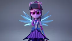 Size: 3840x2160 | Tagged: safe, artist:efk-san, derpibooru import, sci-twi, twilight sparkle, equestria girls, 3d, clothes, crystal guardian, crystal wings, gloves, looking at you, ponied up, reaching out, solo, take my hand, visor
