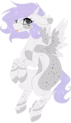 Size: 493x849 | Tagged: safe, artist:ohflaming-rainbow, derpibooru import, oc, oc:mayumi, unofficial characters only, pegasus, pony, female, horns, mare, simple background, solo, tongue out, transparent background
