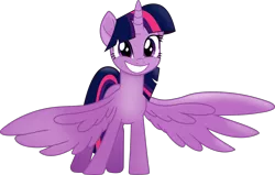 Size: 3810x2417 | Tagged: safe, artist:frownfactory, derpibooru import, twilight sparkle, twilight sparkle (alicorn), alicorn, pony, my little pony: the movie, .svg available, adorkable, cute, dork, female, happy, horn, hug request, mare, movie accurate, simple background, smiling, solo, spread wings, svg, transparent background, twiabetes, vector, wings