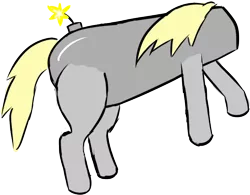 Size: 784x610 | Tagged: safe, artist:gexon_pane, derpibooru import, oc, unnamed oc, unofficial characters only, original species, pony, cannon, cannon ponies, joke, not salmon, simple background, solo, transparent background, wat