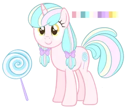 Size: 3131x2712 | Tagged: safe, artist:elskafox, derpibooru import, oc, unofficial characters only, unicorn, candy, food, lollipop, pigtails, reference sheet, solo