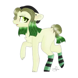 Size: 2000x2000 | Tagged: safe, artist:candycrusher3000, derpibooru import, oc, oc:molly, unofficial characters only, pony, chest fluff, clothes, simple background, socks, solo, striped socks, transparent background