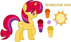 Size: 1508x896 | Tagged: artist:winter-scarf, base used, cutie mark, derpibooru import, magical lesbian spawn, next generation, oc, oc:sparkling sun, offspring, parents:sunsetsparkle, parent:sunset shimmer, parent:twilight sparkle, raised hoof, safe, simple background, transparent background, unofficial characters only