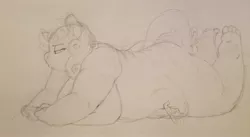 Size: 3359x1840 | Tagged: anthro, artist needed, bbw, breasts, button mash, derpibooru import, domination, fat, feet, female, male, morbidly obese, nudity, obese, older, plantigrade anthro, shipping, smothering, source needed, ssbbw, straight, suggestive, sweetie belle, sweetie belly, sweetiemash, traditional art, video game