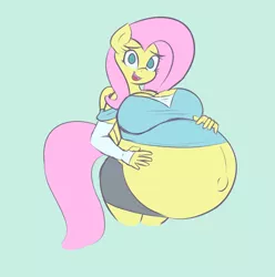 Size: 1987x2005 | Tagged: adorasexy, anthro, artist:funble, belly, belly button, big belly, big breasts, breasts, busty fluttershy, cute, derpibooru import, female, fluttershy, hyper, hyper pregnancy, impossibly large belly, looking at you, pegasus, preggoshy, pregnant, sexy, shyabetes, solo, solo female, suggestive