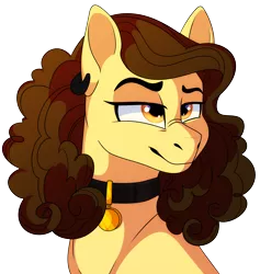 Size: 4625x4874 | Tagged: absurd resolution, artist:elskafox, bust, collar, derpibooru import, dog tags, oc, oc:parfait, ponysona, portrait, safe, solo, unofficial characters only