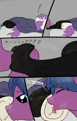 Size: 3300x5200 | Tagged: artist:littlenaughtypony, clothes, comic, derpibooru import, dirty hooves, dirty socks, fetish, frog (hoof), hoof fetish, oc, oc:ebony bloodrose, oc:soul dew, sleeping, smelly hooves, smelly socks, sniffing, socks, sock sniffing, stinky hooves, suggestive, underhoof, unofficial characters only