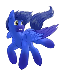 Size: 830x918 | Tagged: safe, artist:rudazmora, derpibooru import, oc, oc:skaj, unofficial characters only, pegasus, pony, flying, handsome, happy, simple background, smiling, solo, transparent background, yellow eyes