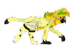 Size: 1500x1000 | Tagged: safe, artist:euspuche, derpibooru import, oc, oc:mimic, unofficial characters only, gryphon, animated, looking at you, male, paws, simple background, transparent background, underpaw, walking