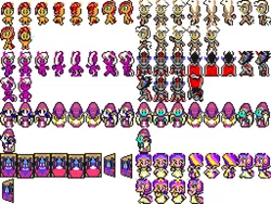 Size: 512x384 | Tagged: artist:rydelfox, babs seed, cheerilee, derpibooru import, filly fantasy vi, king sombra, mayor mare, pixel art, princess cadance, rarity, safe, sprite, squizard