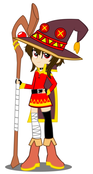 Size: 1800x3368 | Tagged: safe, artist:trungtranhaitrung, derpibooru import, equestria girls, clothes, crossover, dress, equestria girls-ified, konosuba, megumin, skirt