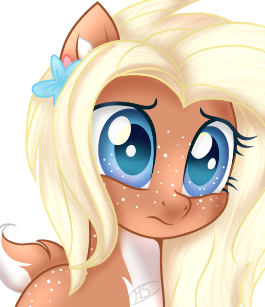 Size: 2292x2660 | Tagged: artist:morries123, base used, deer pony, derpibooru import, female, flower, flower in hair, high res, movie accurate, oc, oc:pearl, original species, safe, simple background, solo, transparent background, unofficial characters only