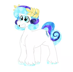 Size: 2804x2753 | Tagged: safe, artist:marukouhai, derpibooru import, oc, oc:tony, unofficial characters only, crystal pony, pony, happy, high res, male, offspring, parent:ivory, parent:rarity, parents:ivority, simple background, solo, stallion, white background