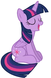 Size: 4591x7000 | Tagged: safe, artist:estories, derpibooru import, twilight sparkle, twilight sparkle (alicorn), alicorn, pony, absurd resolution, eyes closed, female, mare, simple background, sitting, solo, transparent background, vector