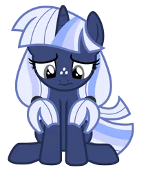 Size: 4303x5005 | Tagged: safe, artist:estories, derpibooru import, oc, oc:silverlay, unofficial characters only, pony, unicorn, absurd resolution, female, mare, sad, simple background, sitting, solo, transparent background, vector, wavy mouth