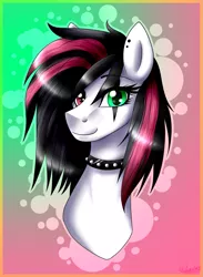 Size: 1097x1499 | Tagged: safe, artist:lada03, derpibooru import, oc, oc:emala jiss, unofficial characters only, pony, bust, portrait, solo