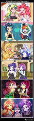 Size: 1480x5300 | Tagged: safe, artist:lucy-tan, derpibooru import, applejack, fluttershy, indigo zap, lemon zest, pinkie pie, rainbow dash, rarity, sci-twi, sour sweet, starlight glimmer, sugarcoat, sunny flare, sunset shimmer, twilight sparkle, equestria girls, armpits, champagne, clothes, comic, cookie, crystal prep shadowbolts, cute, duckface, fireworks, food, glass, glasses, hair bun, happy new year, happy new year 2018, headphones, heart eyes, holiday, humane five, humane seven, humane six, jewelry, moe, necklace, one eye closed, pigtails, ponytail, selfie, shadow five, shadow six, skirt, smiling, twintails, video game, wine glass, wingding eyes, wink