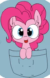 Size: 226x354 | Tagged: safe, artist:wafflecakes, derpibooru import, pinkie pie, :p, cute, diapinkes, looking at you, micro, pocket pony, ponk, raspberry, silly, simple background, solo, tongue out, weapons-grade cute