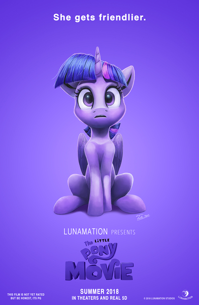 Size: 1200x1836 | Tagged: safe, artist:tsitra360, derpibooru import, twilight sparkle, twilight sparkle (alicorn), alicorn, pony, cute, female, floppy ears, frown, gradient background, illumination entertainment, looking at you, mare, movie poster, open mouth, parody, sitting, solo, the grinch, twiabetes