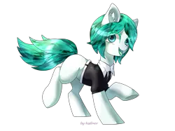 Size: 1707x1280 | Tagged: safe, artist:kaliner123, derpibooru import, ponified, pony, anime, clothes, houseki no kuni, land of the lustrous, phos, phosphophyllite, shirt, simple background, solo, transparent background