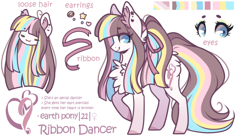 Size: 1452x835 | Tagged: safe, artist:tenebristayga, derpibooru import, oc, oc:ribbon dancer, unofficial characters only, pony, chest fluff, commission, female, mare, reference sheet, simple background, transparent background