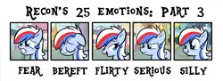 Size: 4544x1660 | Tagged: safe, artist:reconprobe, derpibooru import, oc, oc:recon probe, unofficial characters only, pony, emotions, female, mare, practice, scrunchy face