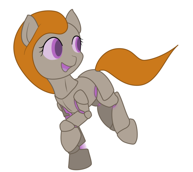Size: 1400x1250 | Tagged: armor, armor pony, artist:lucern, derpibooru import, female, happy, object pony, oc, oc:argent charge, original species, ponified, running, safe, simple background, solo, transparent background, unofficial characters only, vector