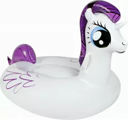 Size: 3169x2973 | Tagged: safe, derpibooru import, rarity, alicorn, inflatable pony, unicorn, alicornified, bootleg, female, floaty, handles, inflatable, inflatable toy, pool toy, race swap, raricorn, solo, wat, wings