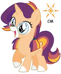 Size: 1024x1229 | Tagged: safe, artist:posey-11, derpibooru import, oc, unofficial characters only, pony, unicorn, female, filly, glasses, offspring, parent:starlight glimmer, parent:sunburst, parents:starburst, simple background, solo, transparent background