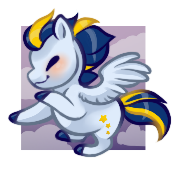 Size: 2500x2500 | Tagged: safe, artist:casynuf, derpibooru import, oc, unofficial characters only, pegasus, pony, blushing, chibi, eyes closed, male, solo, stallion