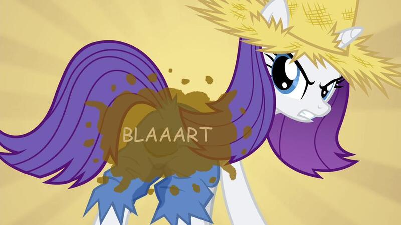 Size: 1000x563 | Tagged: artist:thedarkpony, clothes, derpibooru import, edit, edited screencap, fart, fart fetish, fart noise, female, fetish, jeans, onomatopoeia, pants, pantypoop, poop, questionable, rarity, scat, screencap, solo, sound effects, urine