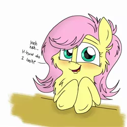 Size: 2000x2000 | Tagged: artist:kdbrony, blushing, cute, derpibooru import, fluffy, fluttershy, looking at you, safe, shyabetes, talking to viewer