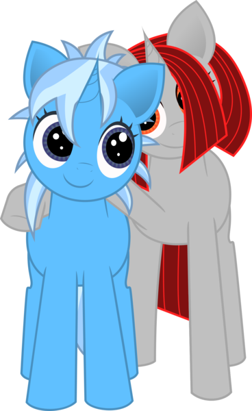 Size: 1256x2047 | Tagged: safe, artist:onil innarin, derpibooru import, oc, oc:ore pie, unofficial characters only, unicorn, cute, hug, looking at each other, oc x oc, ocbetes, shipping, simple background, smiling, transparent background, vector