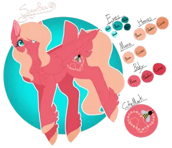 Size: 1024x884 | Tagged: safe, artist:clay-bae, derpibooru import, oc, oc:sugar bee, unofficial characters only, pegasus, pony, ear fluff, offspring, parent:big macintosh, parent:fluttershy, parents:fluttermac, reference sheet, simple background, solo, transparent background
