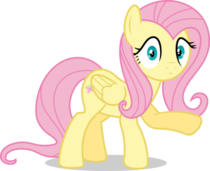 Size: 7000x5681 | Tagged: safe, artist:luckreza8, derpibooru import, fluttershy, pegasus, pony, .svg available, absurd resolution, behaving like a cat, cute, female, looking at you, mare, raised hoof, shyabetes, simple background, solo, transparent background, vector