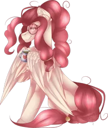 Size: 1024x1221 | Tagged: safe, artist:mauuwde, derpibooru import, oc, oc:cotton wing, unofficial characters only, pegasus, pony, coffee, female, glasses, mare, simple background, sitting, solo, transparent background, wing hands
