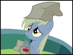 Size: 6842x5175 | Tagged: safe, artist:swivel-zimber, derpibooru import, derpy hooves, pony, luna eclipsed, absurd resolution, paper bag, solo, vector