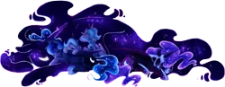 Size: 1675x652 | Tagged: safe, artist:longmuzzlepony, derpibooru import, nightmare moon, princess luna, tantabus, alicorn, pony, female, filly, mare, s1 luna, self ponidox, sleeping, woona, younger