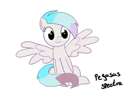 Size: 1600x1200 | Tagged: safe, artist:pegasusspectra, derpibooru import, oc, oc:pegasus spectra, unofficial characters only, pegasus, pony, :3, catface, looking at you, meme, simple background, sitting, sitting catface meme, solo, transparent background