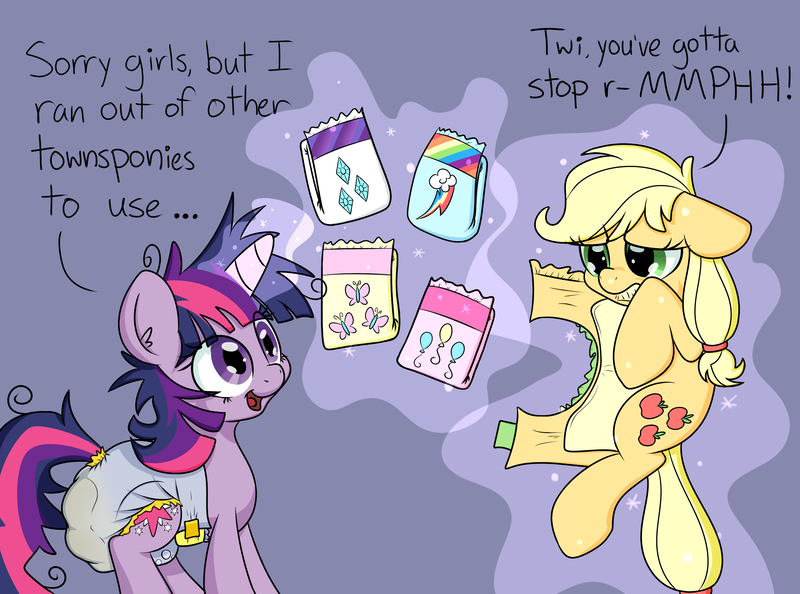 Size: 3500x2600 | Tagged: questionable, artist:skitter, derpibooru import, applejack, derpy hooves, fluttershy, pinkie pie, rainbow dash, rarity, twilight sparkle, pegasus, pony, cutie mark diapers, dialogue, diaper, diaper fetish, diaper tf, female, fetish, glowing horn, inanimate tf, insanity, magic, mane six, mare, messy diaper, muffled words, poopy diaper, telekinesis, transformation, twilight snapple, wat, wet, wet diaper