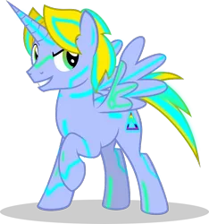 Size: 827x885 | Tagged: safe, artist:mlp-trailgrazer, derpibooru import, oc, oc:delta brony, unofficial characters only, alicorn, pony, alicorn oc, male, simple background, solo, stallion, transparent background