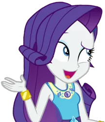 Size: 552x640 | Tagged: safe, artist:thebarsection, derpibooru import, rarity, equestria girls, equestria girls series, clothes, female, geode of shielding, not a vector, open mouth, simple background, solo, transparent background