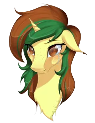 Size: 1920x2500 | Tagged: safe, artist:jessicanyuchi, derpibooru import, oc, oc:northern spring, unofficial characters only, pony, unicorn, bust, crying, female, floppy ears, simple background, solo, transparent background