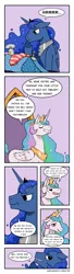 Size: 1050x3852 | Tagged: safe, artist:raph13th, derpibooru import, princess celestia, princess luna, alicorn, pony, comic:glim glam and pals, :t, comic, dialogue, female, floppy ears, mare, speech bubble, tumblr