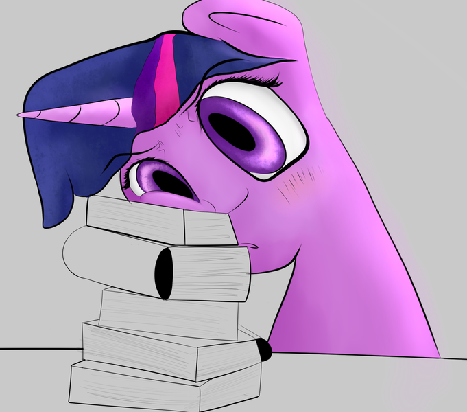 Size: 1622x1430 | Tagged: safe, artist:camper, derpibooru import, twilight sparkle, blushing, book