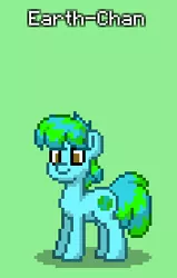 Size: 176x277 | Tagged: safe, derpibooru import, oc, oc:earth-chan, ponified, earth pony, pony, pony town, earth, female, literally an earth pony, meme, planet, rule 85, solo