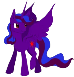 Size: 1650x1704 | Tagged: safe, artist:theshadowstone, derpibooru import, oc, oc:nyx eclipse, unofficial characters only, alicorn, pony, alicorn oc, simple background, transparent background